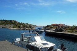 Kleine Bucht mit Ferienhäusern